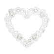 © Creative Canvas - Intricate heart-shaped lace frame isolated on transparent background
