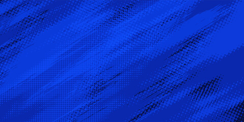 Wall Mural - blue color pattern gradient grunge texture background. dots pop art comics sport style vector illust