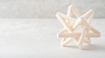 Wooden Star Shaped Puzzle on Light Surface