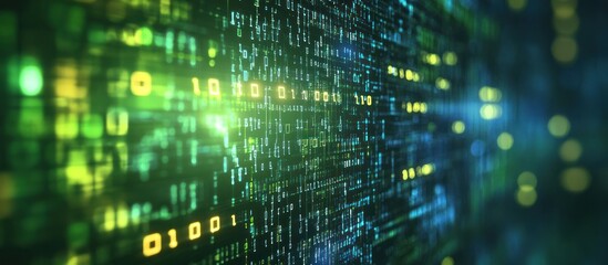 Abstract digital binary code background.