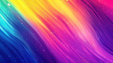 Wall Mural - vibrant abstract background with colorful waves and sparkling effect