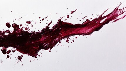Wall Mural - abstract splatter of red liquid on white background for art design