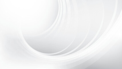 Wall Mural - abstract white and gray color, modern design stripes background with curve lines, wave pattern. vect