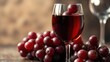 © Jiw - Vintage Red Wine Glass Grapes Macro Photography -  Sharp Colors, Depth & Mood