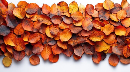 Wall Mural - high resolution leaves pile top view png with transparent background for creative design projects nature themed illustrations and seasonal graphics