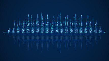 Sound wave design element. Speaking sound wave