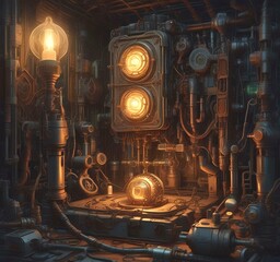Wall Mural - illustration of techno background.