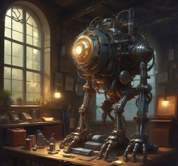 Wall Mural - illustration of techno background.