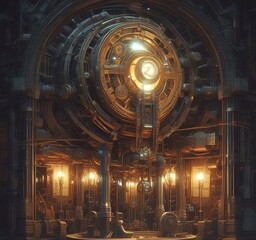 Wall Mural - illustration of techno background.