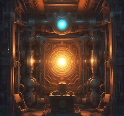 Wall Mural - illustration of techno background.