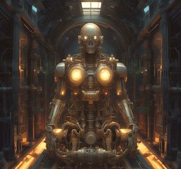 Wall Mural - illustration of techno background.
