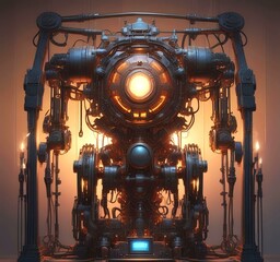 Wall Mural - illustration of techno background.