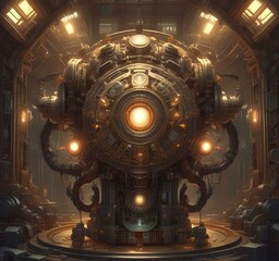 Wall Mural - illustration of techno background.