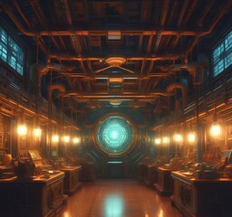 Wall Mural - illustration of techno background.
