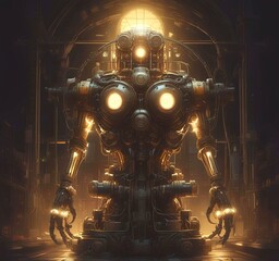 Wall Mural - illustration of techno background.
