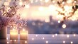 © MINMIN - Romantic candlelit evening on a dreamy starlit balcony overlooking the city skyline