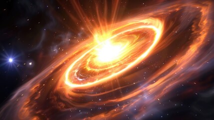Wall Mural - Explosive cosmic event supernova in outer space digital art galactic environment close-up viewpoint