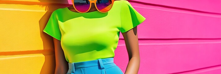 Wall Mural - modern neon summer fashion