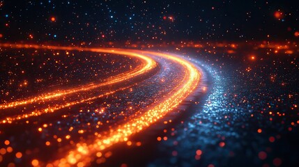 Wall Mural - secure iot network abstract visualization of high speed data transfer and encryption in motion