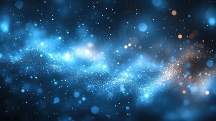 Wall Mural - soft blue bokeh abstract background with gentle light effects and blurred circles ideal for elegant 