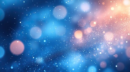 Poster - soft white bokeh circles on a light blue abstract background perfect for elegant designs festive eve