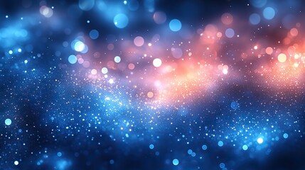 Poster - soft white bokeh circles on a light blue abstract background perfect for elegant designs festive eve