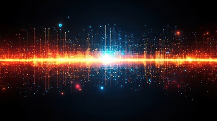 Digital data stream, glowing, abstract, background, tech, design