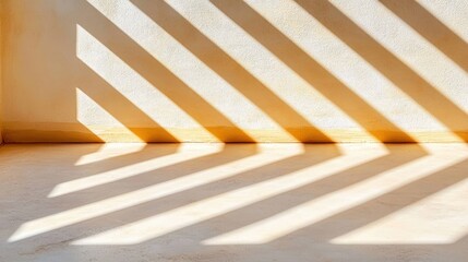 Poster - Soft Light and Shadow Patterns on a Simple Interior Wall