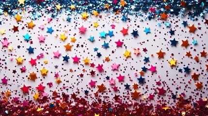 Wall Mural - vibrant stars confetti with transparent background festive and celebratory png design for party invitations and event decorations