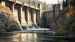 © Anoo - Captivating view of a hydroelectric power station harnessing river energy in a serene landscape