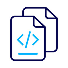 code document outline color icon