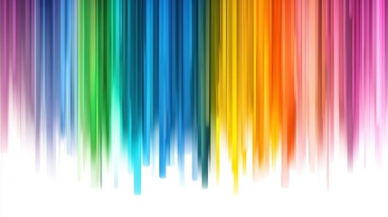 Wall Mural - a vibrant gradient of vertical lines in various colors creates an energetic backdrop, perfect for we