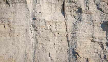 Aufkleber - detailed texture of beige and light gray stone wall surface with natural horizontal lines and cracks for background design