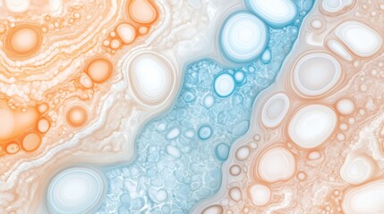 Wall Mural - a vibrant abstract pattern featuring swirling orange and blue hues creates a mesmerizing visual effe