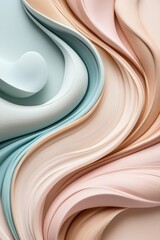 Wall Mural - abstract wavy lines in soft pastel colors create a soothing and modern aesthetic, ideal for use in b