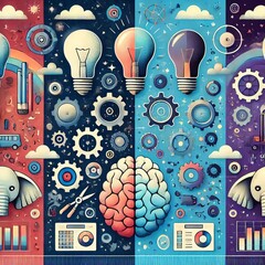Wall Mural - compare different trends to highlight their similarities differe