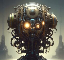 Wall Mural - illustration of techno background.