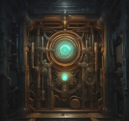 Wall Mural - illustration of techno background.