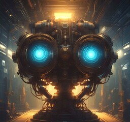Wall Mural - illustration of techno background.