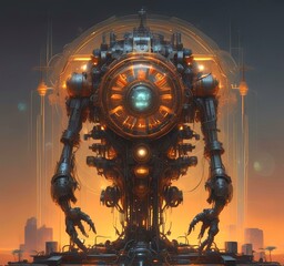 Wall Mural - illustration of techno background.