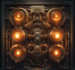 Wall Mural - illustration of techno background.