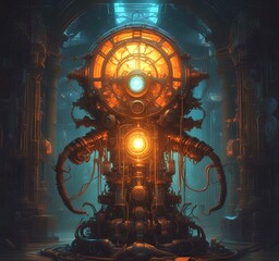 Wall Mural - illustration of techno background.