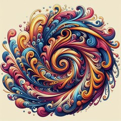 Wall Mural - swirl a swirl shape animates rotating or scaling up