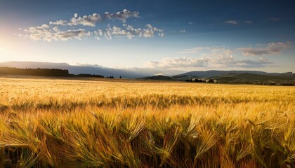 Wall Mural - field of barley, AI generated