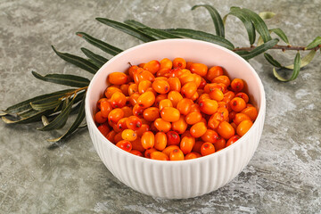 Wall Mural - Natural organic ripe sweet buckthorn