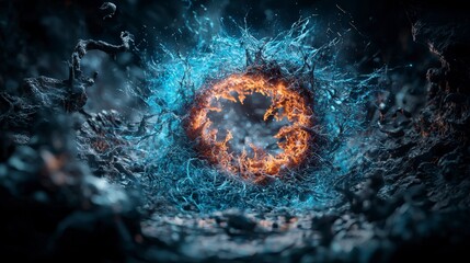 Poster - Innovative energy experiment scientific lab digital art abstract environment close-up view new human experiences