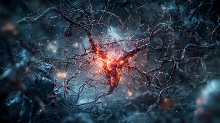 Aufkleber - Close-up perspective on regenerative medicine innovations in neural networks and visualization