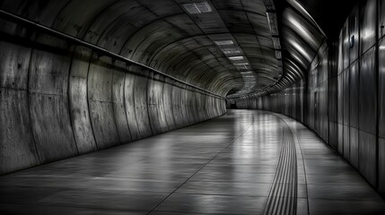 Poster - Minimalist motion study abstract tunnel structure urban environment photography dynamic perspective