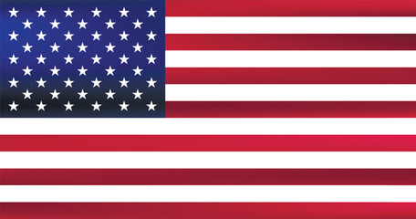 Wall Mural - Flag of USA, The United States of America. American national symbol in official colors. Template icon. Abstract vector background.