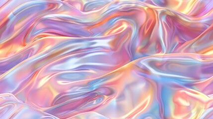 Wall Mural - abstract trendy holographic background. hologram gradient background with metalic waves.